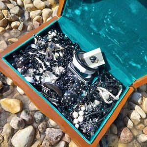 Vintage Black and White Mixed Jewelry Lot